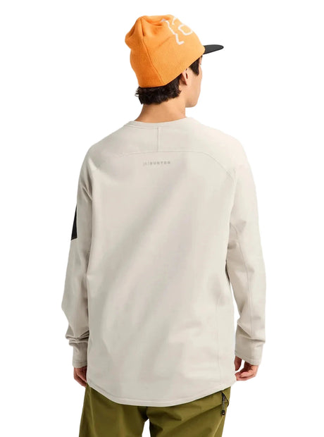BURTON [ak] Baker Stretch Crewneck Fleece Chinchilla Gray Men's Base Layers Burton 
