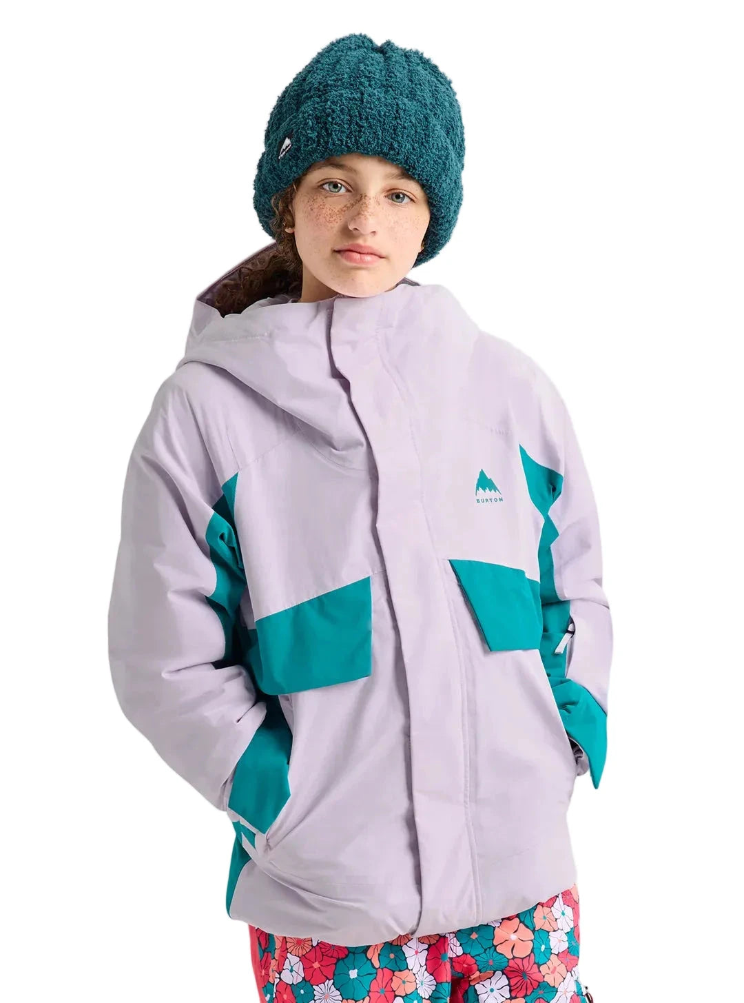 BURTON Kids Ascutney 2L Snow Jacket Moondust Purple/Pacific Teal 2027 Youth Snow Jackets Burton 