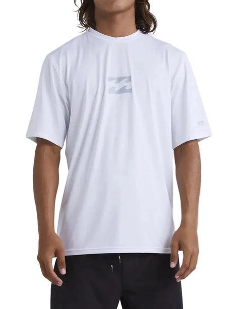 BILLABONG All Day Wave Short Sleeve Rashguard White Men's Rashguards Billabong 
