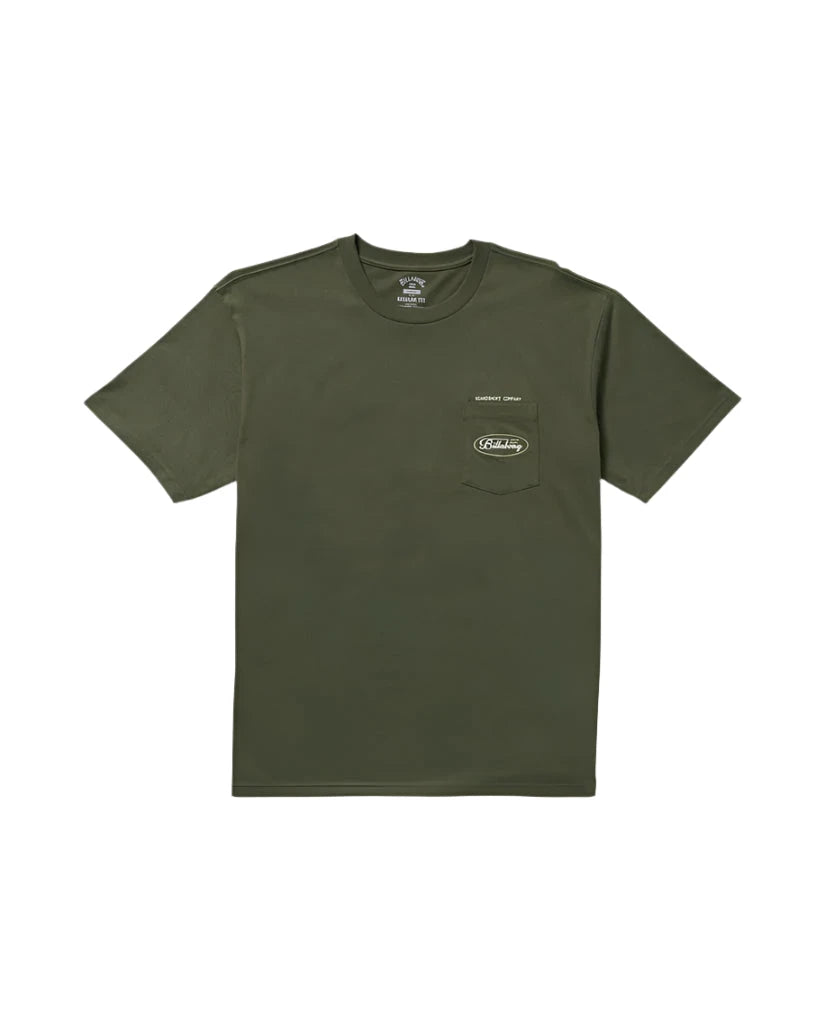 BILLABONG Bad Dog Pocket T-Shirt Olive Men's Short Sleeve T-Shirts Billabong 
