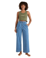BILLSBONG Womens Wave Washed Denim Pant Sailors Bay Wash Women's Pants Billabong 