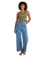 BILLSBONG Womens Wave Washed Denim Pant Sailors Bay Wash Women's Pants Billabong 