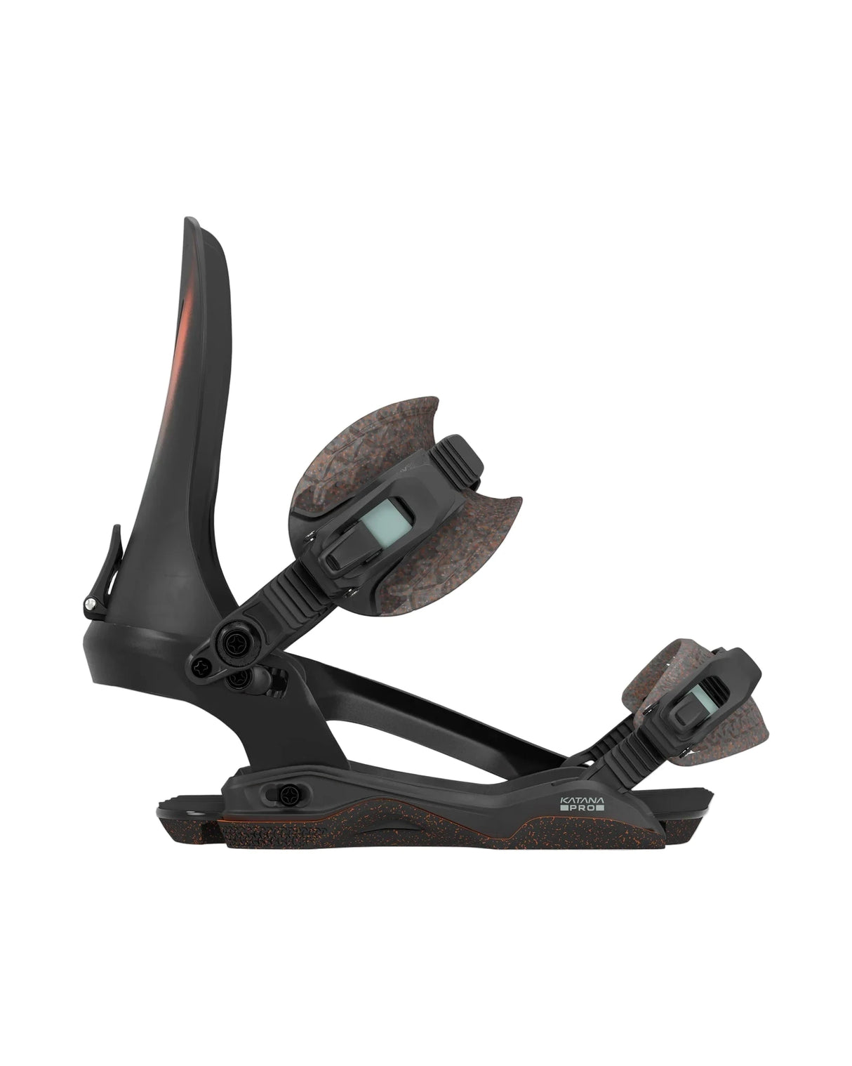 ROME Katana AsymWrap Pro Snowboard Bindings Black/Slate 2026 Men's Snowboard Bindings Rome 