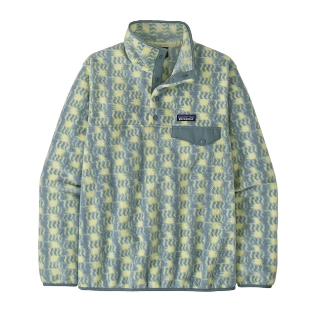 PATAGONIA Women's Lightweight Synchilla Snap-T Fleece Sun Quilt/Blue Sage Women's Crewnecks Patagonia 