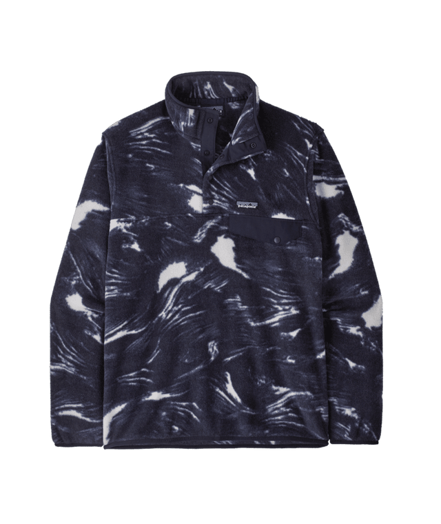 PATAGONIA Lightweight Synchilla Snap-T Fleece Pullover Polar Breeze/Sunken Blue Men's Sweaters Patagonia 
