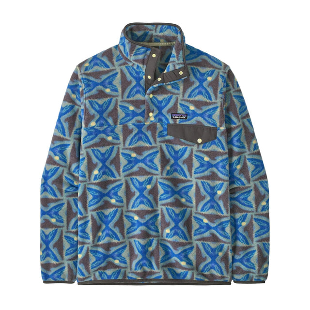 PATAGONIA Lightweight Synchilla Snap-T Fleece Deep Freeze/Forge Grey Men's Crewnecks Patagonia 