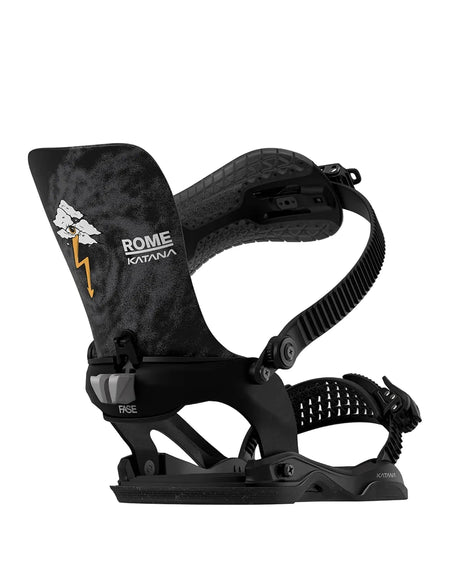 ROME Katana AW Pro FASE Snowboard Bindings Black 2027 Men's Snowboard Bindings Rome 