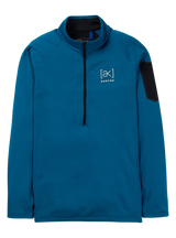BURTON [ak] Helium Grid Half-Zip Fleece Blue Teal Men's Base Layers Burton 