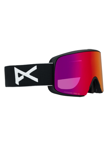 ANON M6S Black - Perceive Sunny Red + Perceive Cloudy Burst + MFI Face Mask Snow Goggle Snow Goggles Anon 