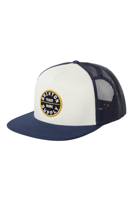 BRIXTON Oath Trucker Hat Mood Indigo/Off White/Mood Indigo Men's Hats Brixton 
