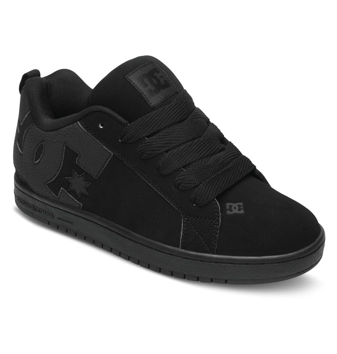 DC Court Graffik Shoes Black/Black/Black Men's Skate Shoes DC 
