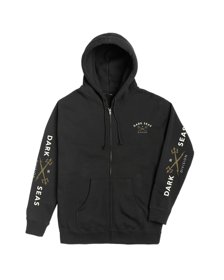 DARK SEAS Headmaster V3 Zip-Up Hoodie Black Men's Zip Hoodies Dark Seas 