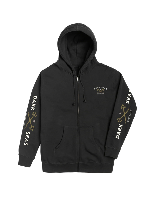 DARK SEAS Headmaster V3 Zip-Up Hoodie Black Men's Zip Hoodies Dark Seas 