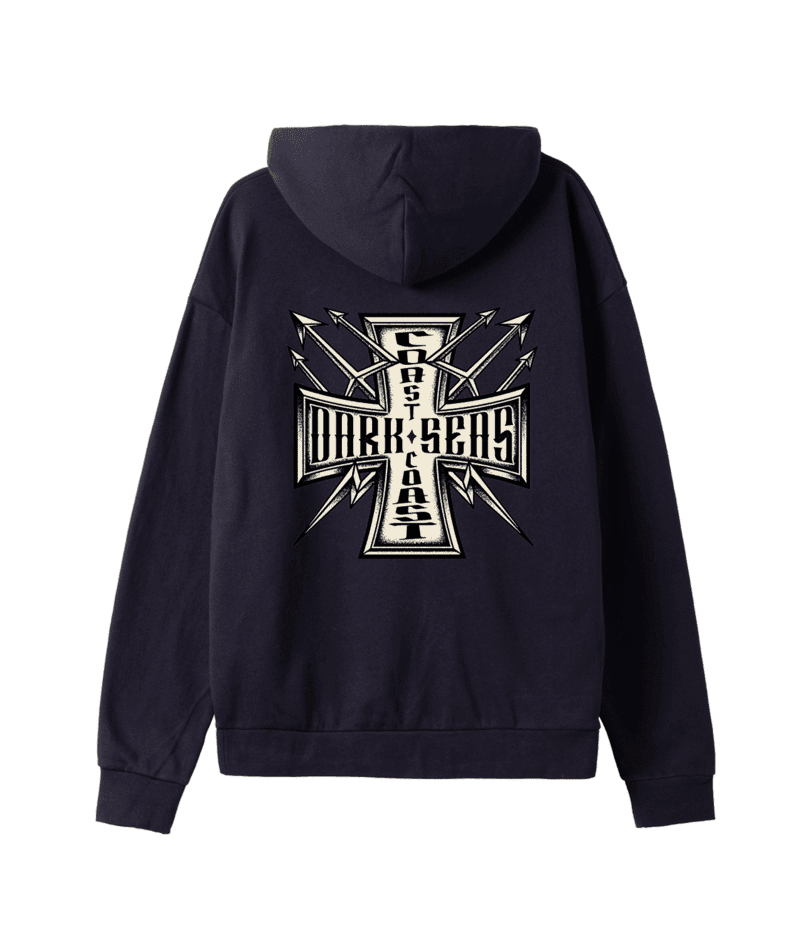 DARK SEAS Coast To Coast Pullover Hoodie Navy Men's Pullover Hoodies Dark Seas 