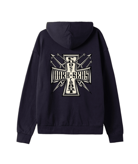 DARK SEAS Coast To Coast Pullover Hoodie Navy Men's Pullover Hoodies Dark Seas 