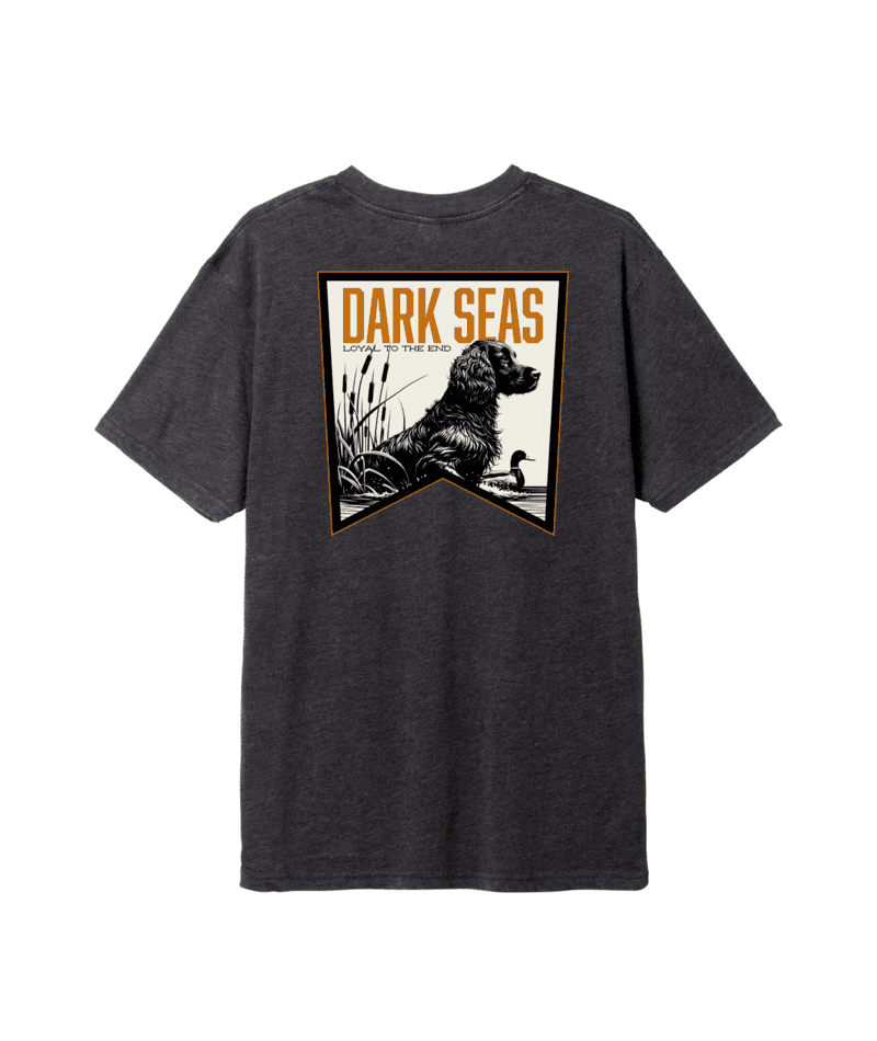 DARK SEAS Boykin Mineral Wash T-Shirt Heather Charcoal Men's Short Sleeve T-Shirts Dark Seas 
