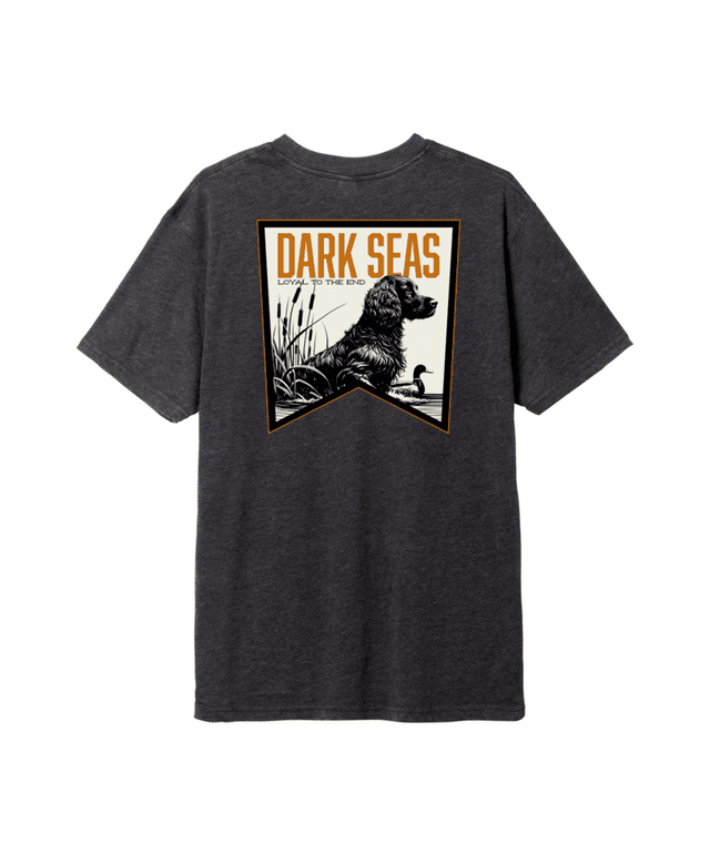 DARK SEAS Boykin Mineral Wash T-Shirt Heather Charcoal Men's Short Sleeve T-Shirts Dark Seas 