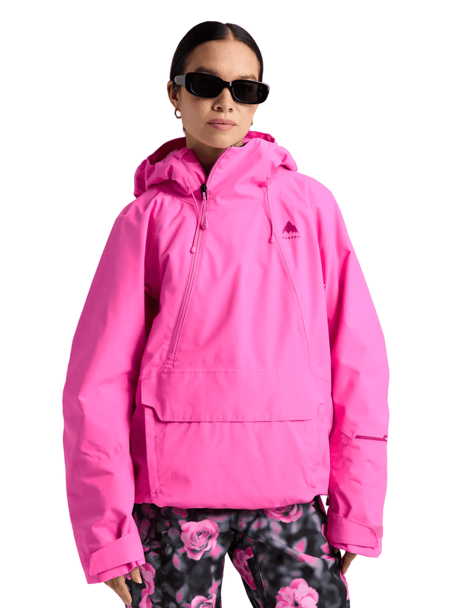 BURTON Women's Reserve 2L Relaxed Anorak Jacket Shockwave Pink 2027 Women's Snow Jackets Burton 