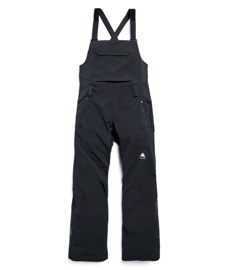 BURTON Women's Reserve 2L Stretch Bib Snow Pants True Black 2027 Women's Snow Bib Pants Burton 