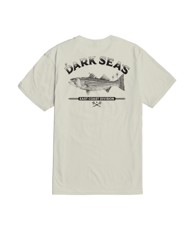 DARK SEAS Striped Bass Premium T-Shirt Cream Men's Short Sleeve T-Shirts Dark Seas 
