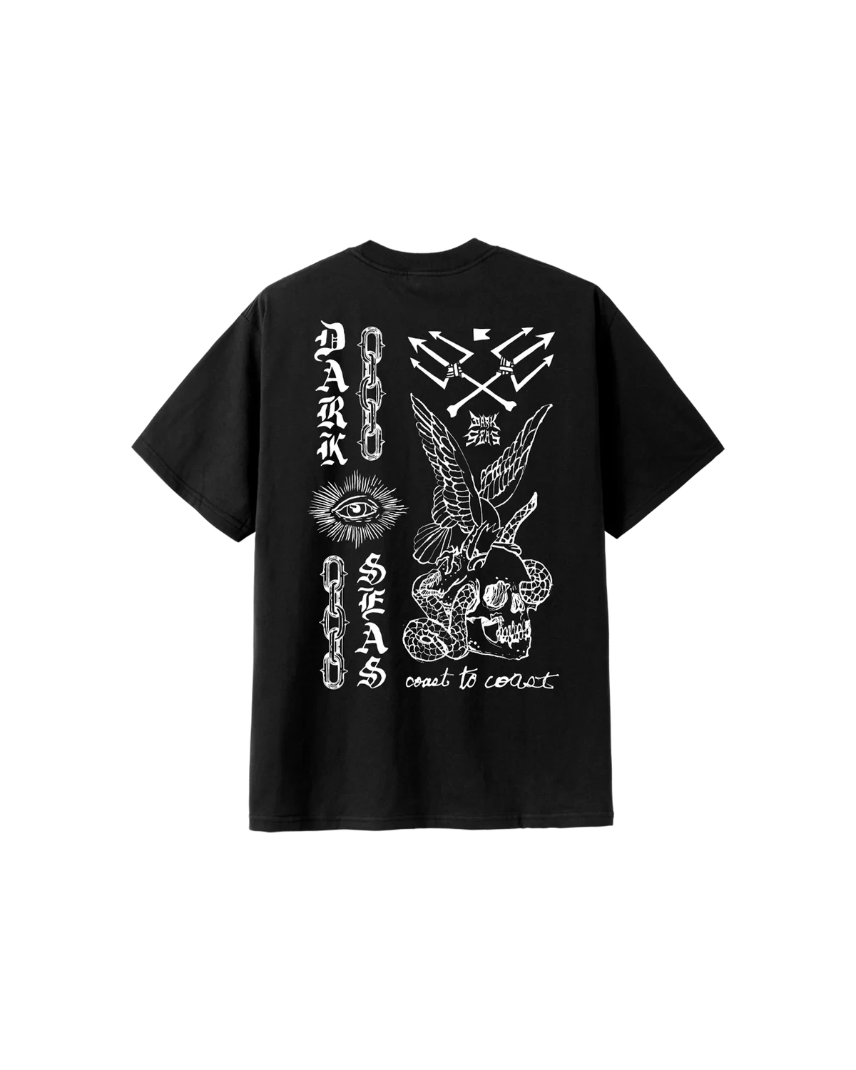 DARK SEAS Trouble Maker Heavy Weight T-Shirt Black Men's Short Sleeve T-Shirts Dark Seas 