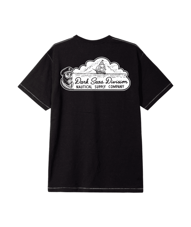 DARK SEAS Sea Dogs Contrast Stitch T-Shirt Heather Black Men's Short Sleeve T-Shirts Dark Seas 