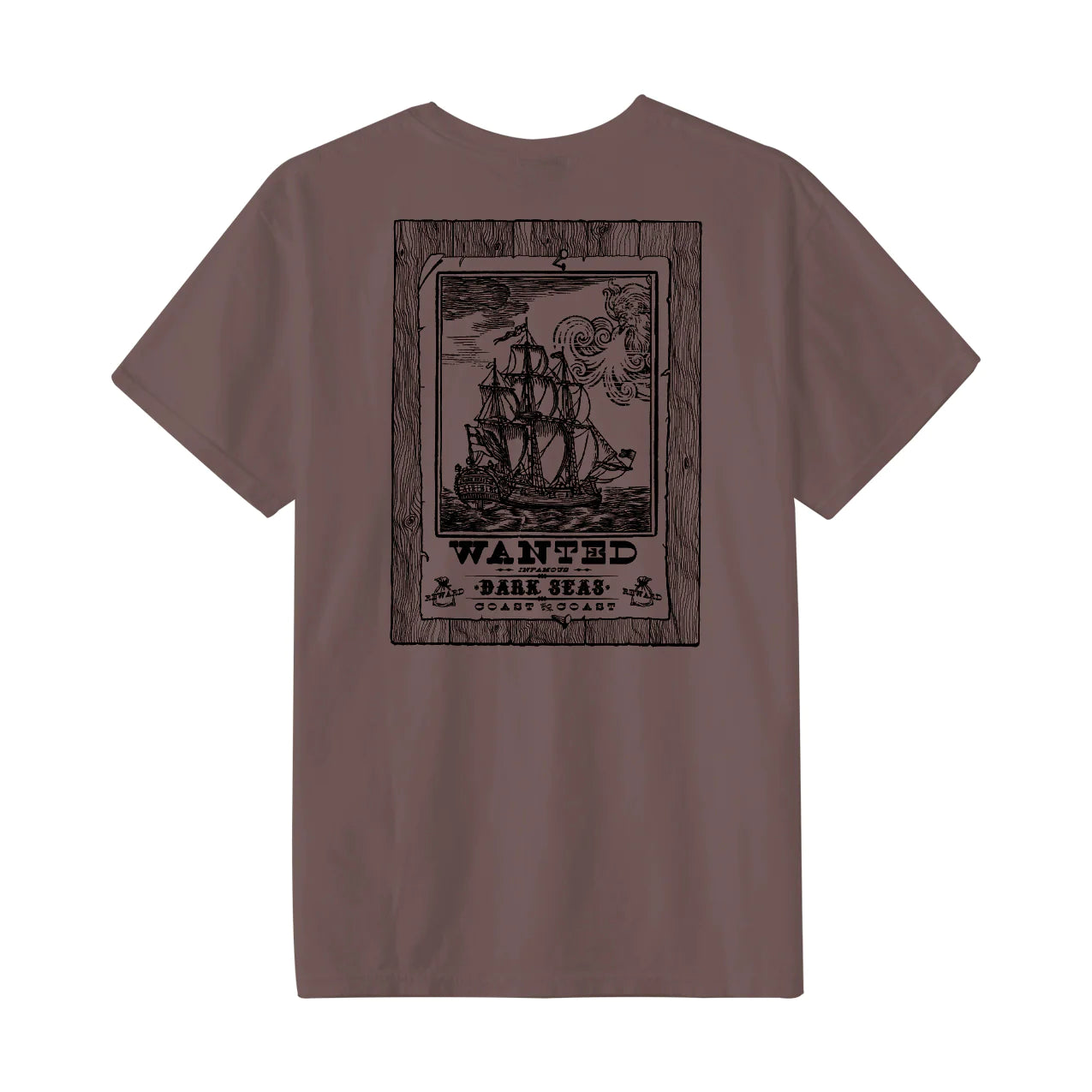 DARK SEAS Wanted T-Shirt Deep Taupe Men's Short Sleeve T-Shirts Dark Seas 