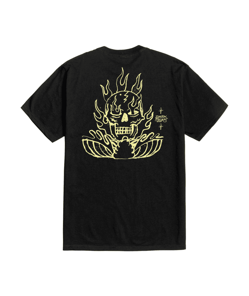 DARK SEAS Hot Head Pigment T-Shirt Black Men's Short Sleeve T-Shirts Dark Seas 