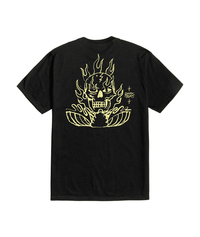 DARK SEAS Hot Head Pigment T-Shirt Black Men's Short Sleeve T-Shirts Dark Seas 