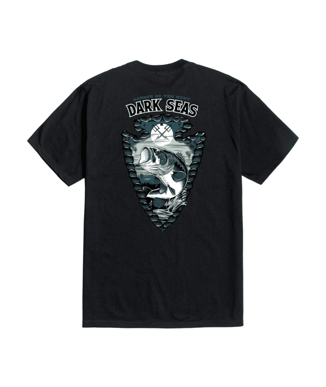 DARK SEAS Camp Arrowwood Pigment T-Shirt Black Men's Short Sleeve T-Shirts Dark Seas 