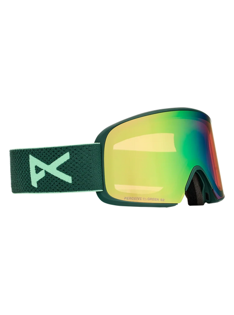 ANON M6 Brunswick Green - Perceive Variable Green + Perceive Cloudy Pink + MFI Face Mask Snow Goggle Snow Goggles Anon 