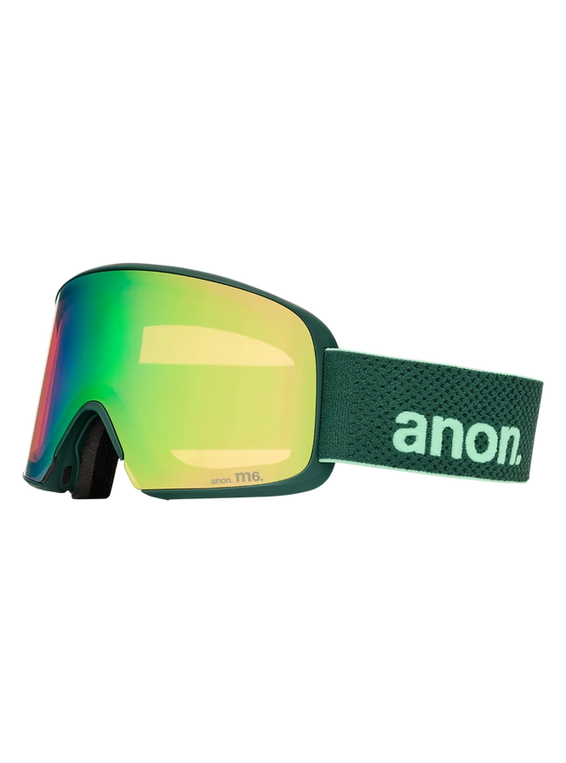 ANON M6 Brunswick Green - Perceive Variable Green + Perceive Cloudy Pink + MFI Face Mask Snow Goggle Snow Goggles Anon 