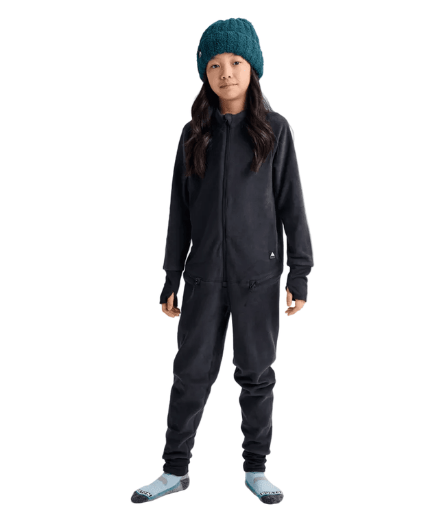 BURTON Kids Fleece One Piece Base Layer True Black Youth Base Layers Burton 