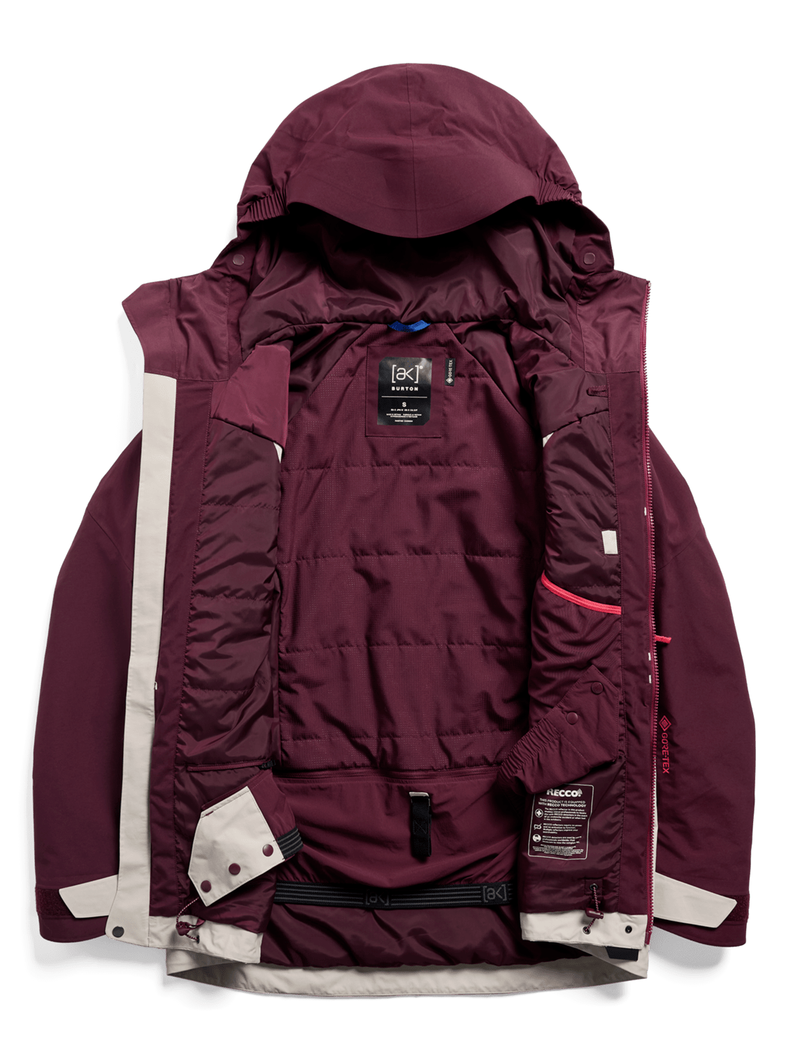 BURTON Women' [ak] Swash Synthetic Insulated GORE-TEX 2L Snow Jacket Rum Raisin/Chinchilla Grey 2027 Women's Snow Jackets Burton 