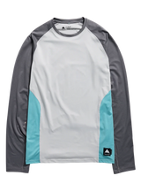 BURTON Synthetic Midweight Base Layer Crew Grey Cloud/Gotham Grey/Mineral Blue Men's Base Layers Burton 