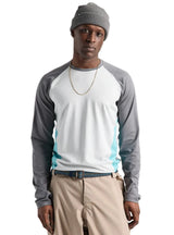 BURTON Synthetic Midweight Base Layer Crew Grey Cloud/Gotham Grey/Mineral Blue Men's Base Layers Burton 