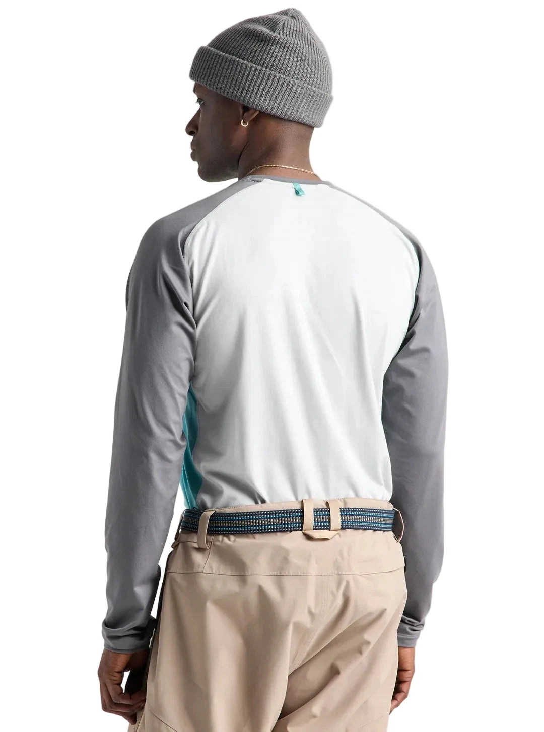 BURTON Synthetic Midweight Base Layer Crew Grey Cloud/Gotham Grey/Mineral Blue Men's Base Layers Burton 