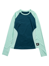 BURTON Women's Synthetic Midweight Base Layer Crew Atlantic Teal/Spring Frost Women's Base Layers Burton 
