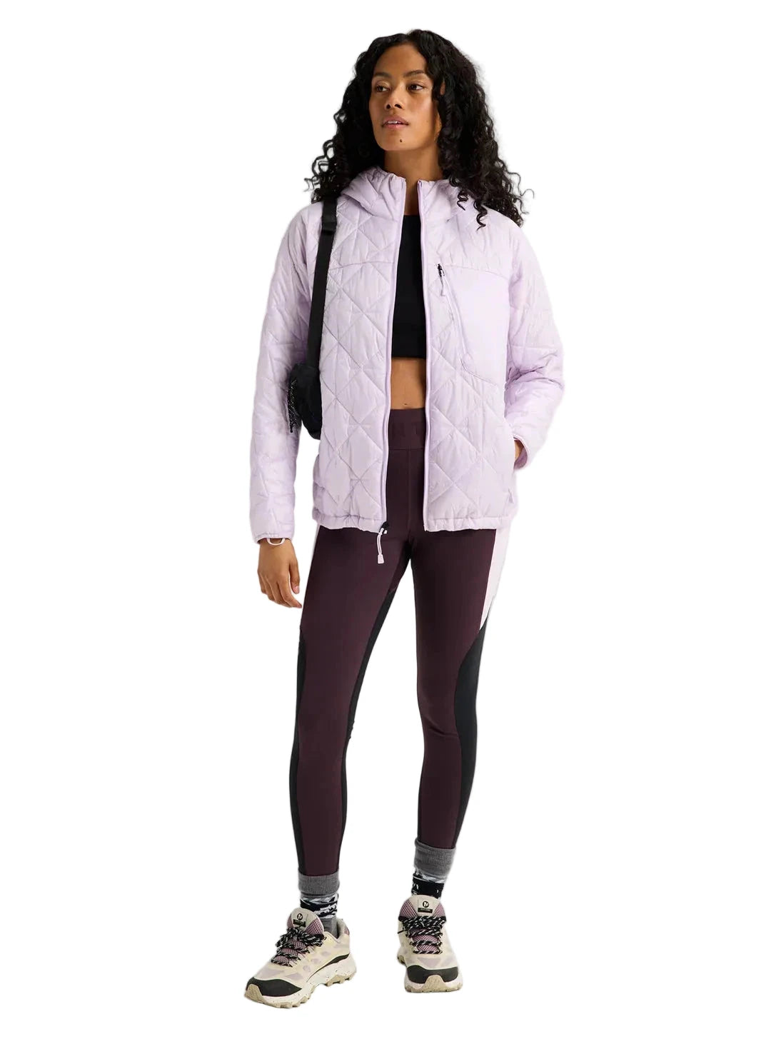 BURTON Women's Synthetic Midweight Base Layer Pants True Black/Bear Hug Brown/Moondust Purple Women's Base Layers Burton 