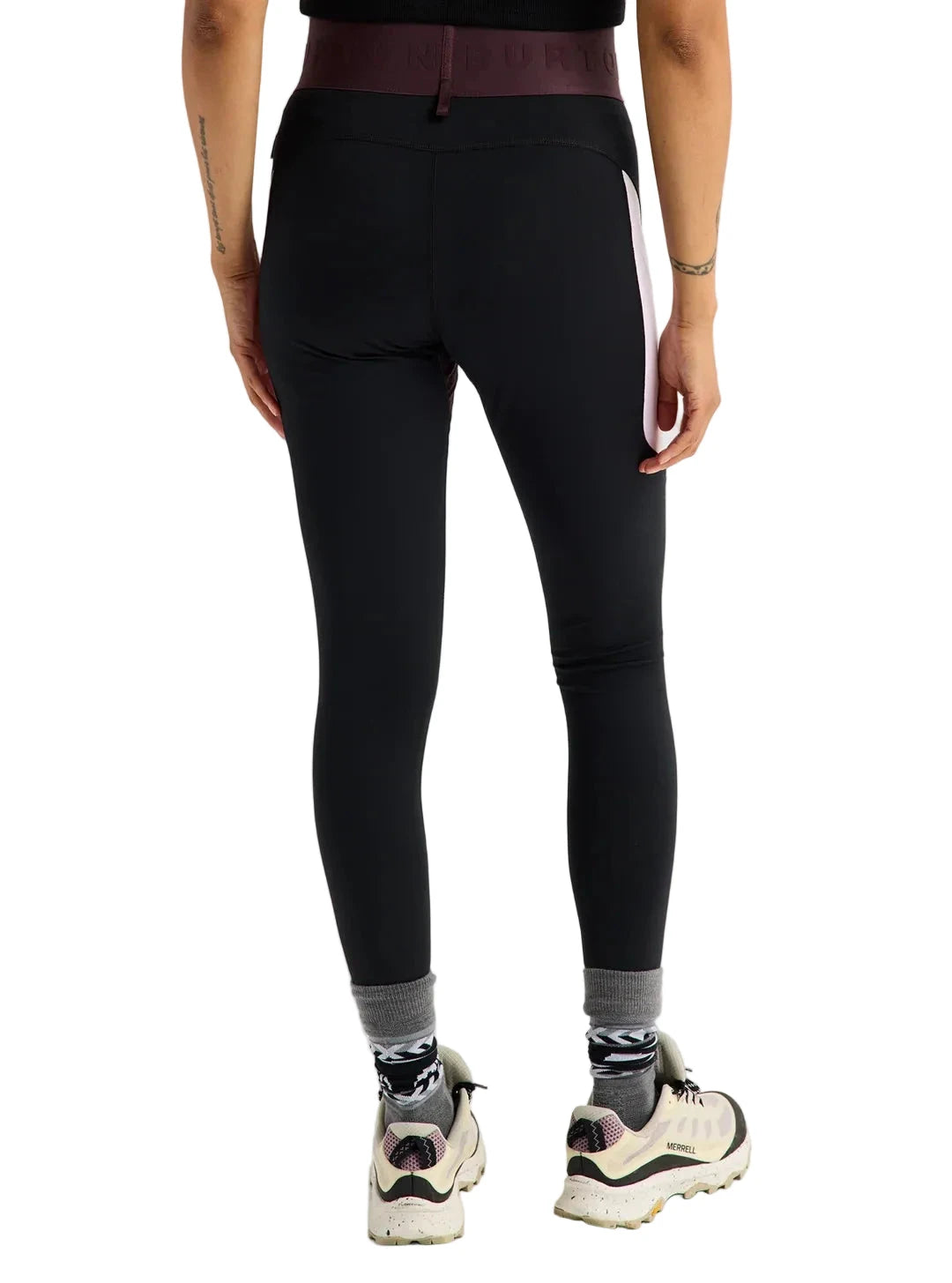 BURTON Women's Synthetic Midweight Base Layer Pants True Black/Bear Hug Brown/Moondust Purple Women's Base Layers Burton 