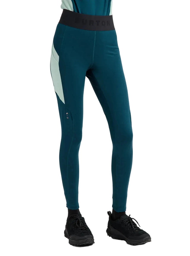 BURTON Women's Synthetic Midweight Base Layer Pants Atlantic Teal/Spring Frost Women's Base Layers Burton 