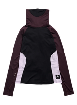 BURTON Women's Synthetic Midweight Base Layer Long Neck Top True Black/Bear Hug Brown/Moondust Purple Women's Base Layers Burton 
