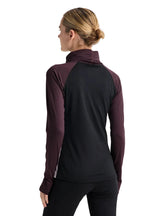 BURTON Women's Synthetic Midweight Base Layer Long Neck Top True Black/Bear Hug Brown/Moondust Purple Women's Base Layers Burton 