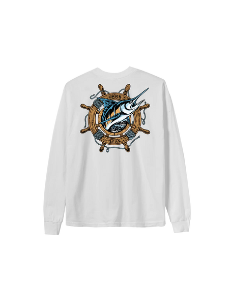 DARK SEAS Waterlogged Long Sleeve T-Shirt White Men's Long Sleeve T-Shirts Dark Seas 