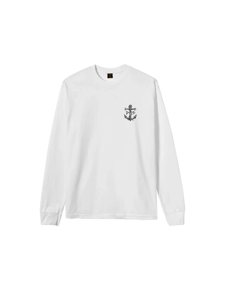 DARK SEAS Waterlogged Long Sleeve T-Shirt White Men's Long Sleeve T-Shirts Dark Seas 