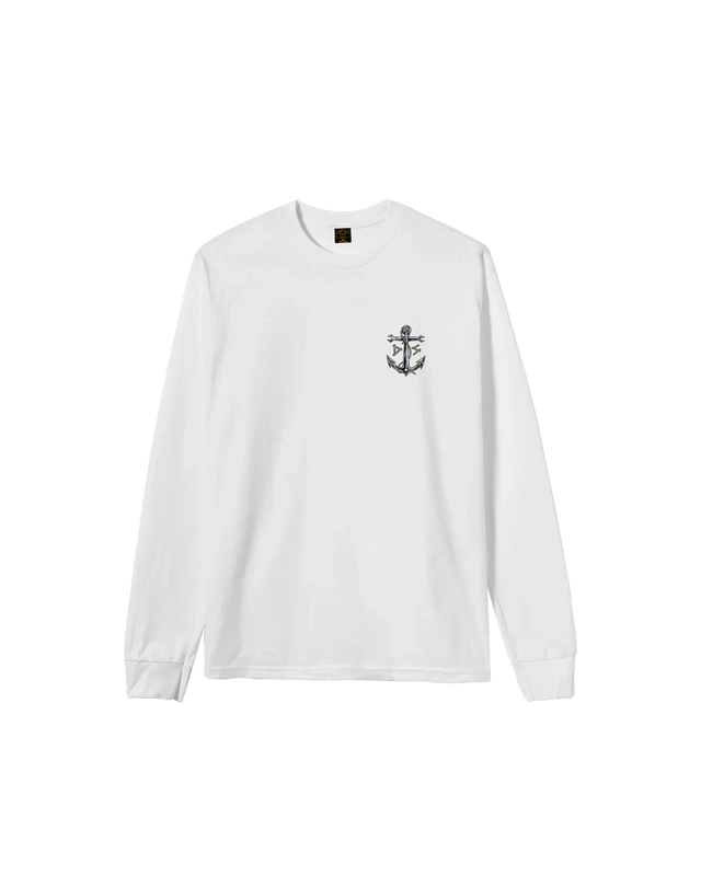 DARK SEAS Waterlogged Long Sleeve T-Shirt White Men's Long Sleeve T-Shirts Dark Seas 