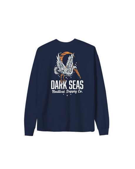 DARK SEAS Nite Flyer Long Sleeve T-Shirt Navy Men's Long Sleeve T-Shirts Dark Seas 