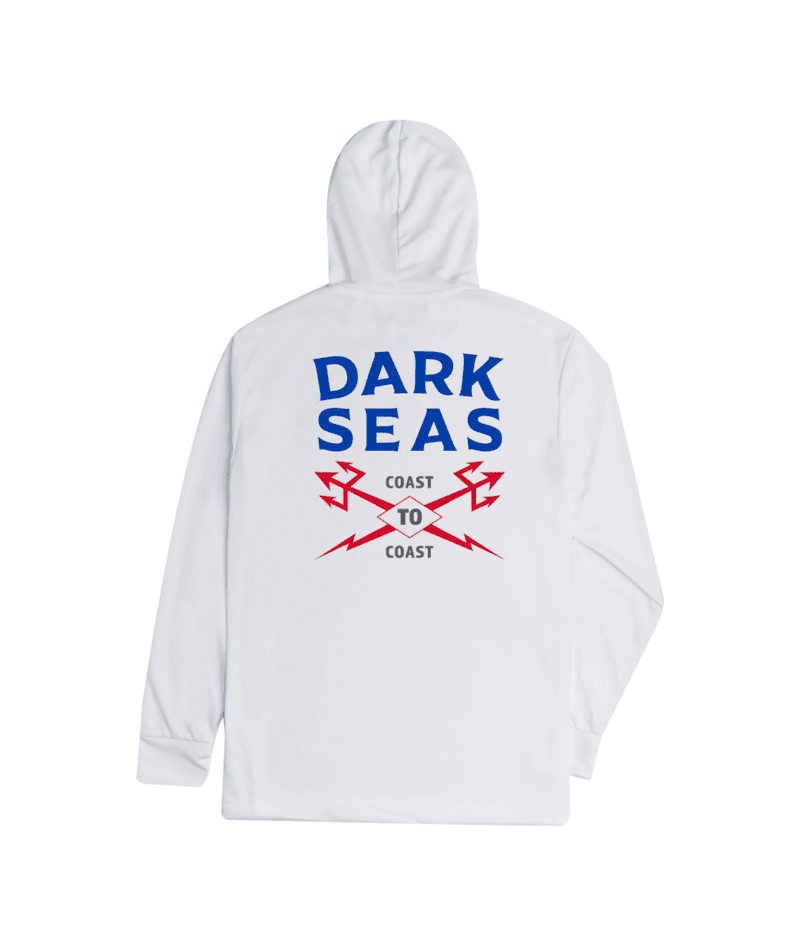 DARK SEAS Boundary Line Hooded Long Sleeve UV Shirt White Men's Long Sleeve T-Shirts Dark Seas 