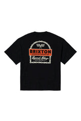 BRIXTON Drayton Heavy Weight Relaxed T-Shirt Black Classic Wash Men's Short Sleeve T-Shirts Brixton 