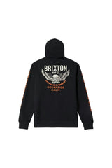BRIXTON Waller Pullover Hoodie Black Men's Pullover Hoodies Brixton 